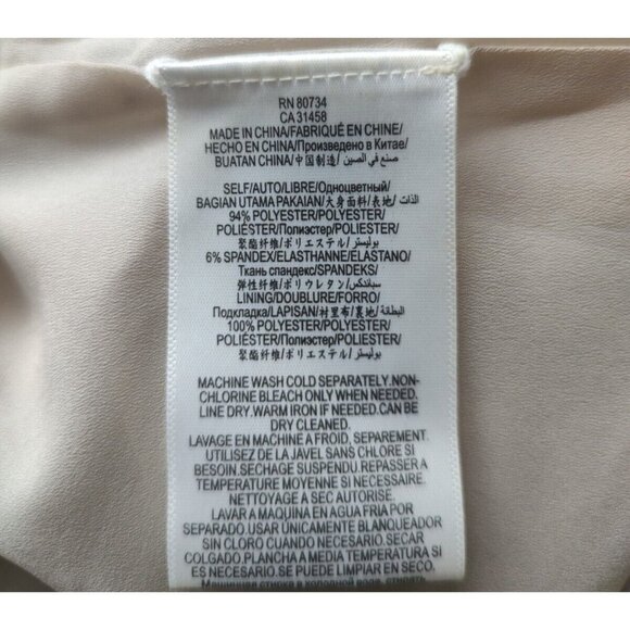 BCBGMAXAZRIA Dress Faux Suede  M Tan Adelene Sheath Sleeveless - Picture 11 of 12